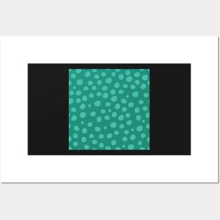 Teal Dots Posters and Art